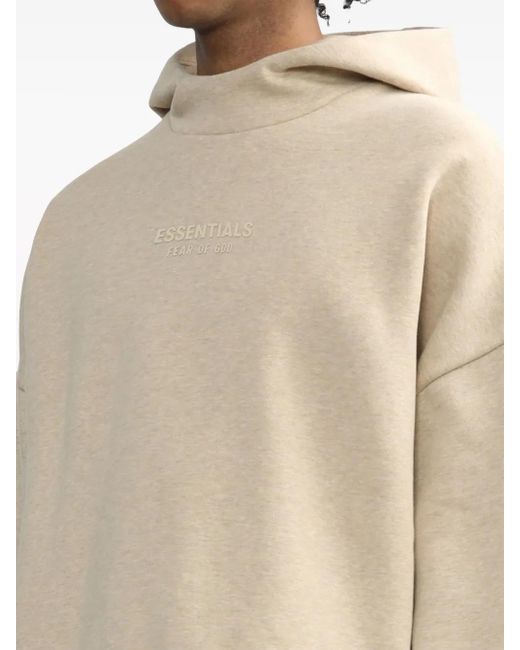 Fear Of God Natural Logo-Embossed Jersey Hoodie for men