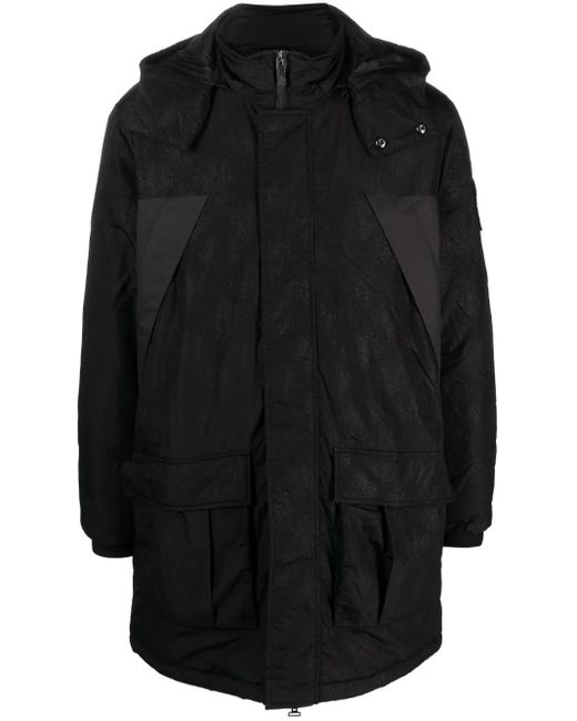 Chaqueta Con Capucha Y Parche Del Logo EA7 de hombre de color Black