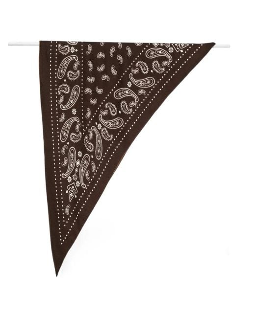 Destin Brown Paisley-Print Bandana Scarf