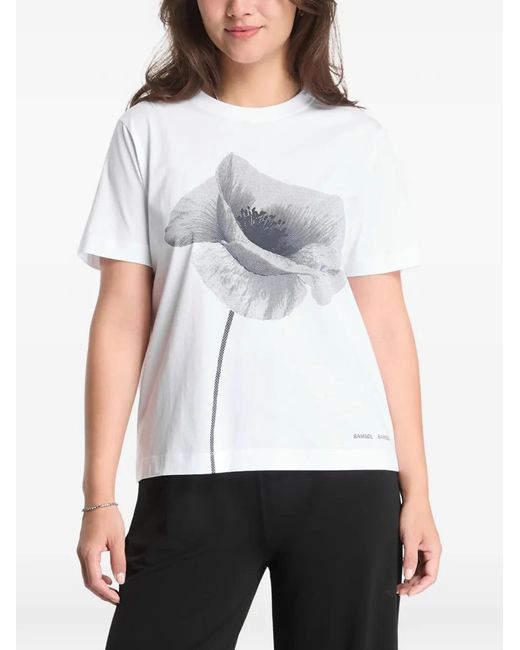 Samsøe & Samsøe White Flower-Print T-Shirt