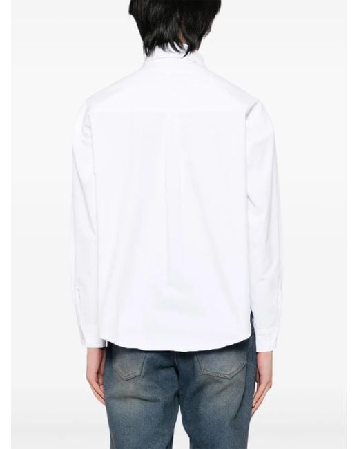 Camicia Con Ricamo Floreale di JUNTAE KIM in White da Uomo