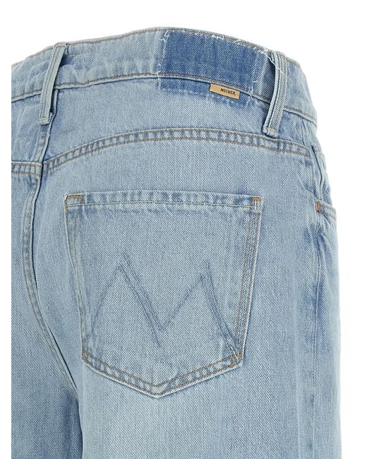 Mother Blue Five-Pocket Loose Jeans