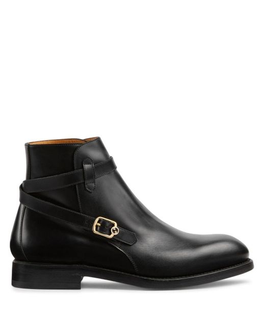 Gucci Ankle Boots Interlocking G aus Leder in Black für Herren