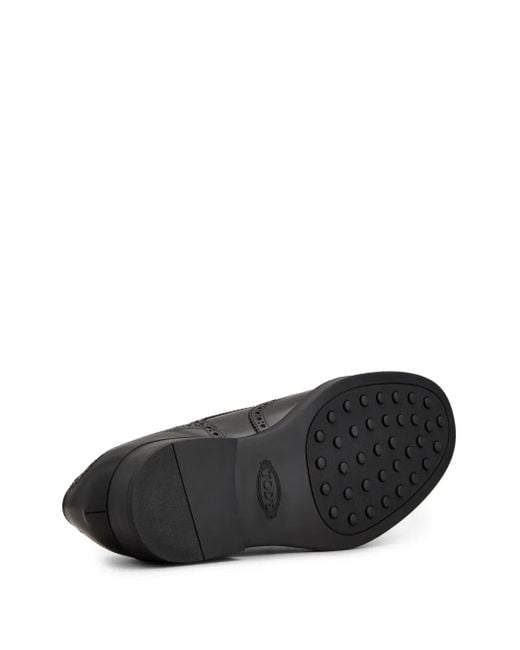 Tod's Black Derbies En Cuir for men