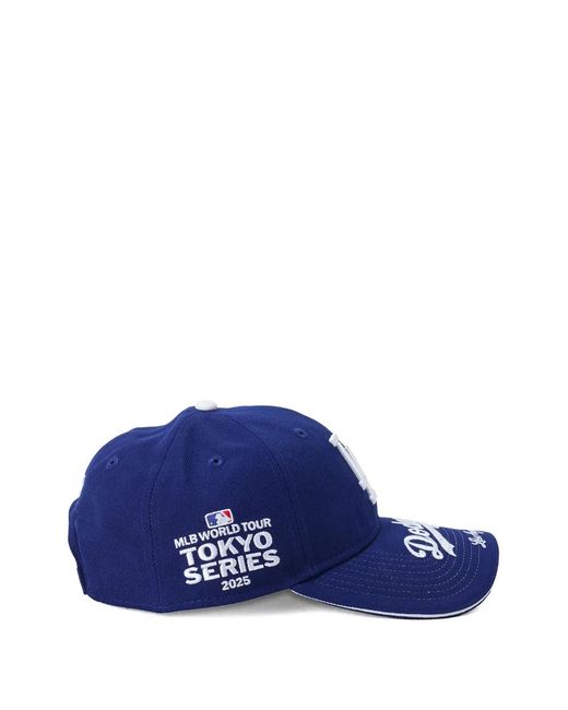 KTZ Blue 9Forty Mlb Logo-Embroidered Baseball Cap