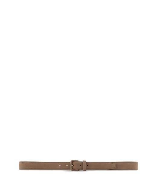 Giorgio Armani White Suede Buckle Belt for men
