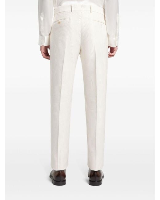 Pantalones de vestir con pinzas Tom Ford de hombre de color White