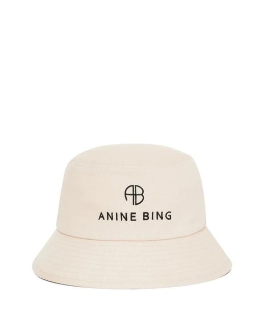 Anine Bing Natural Nicks Bucket Hat