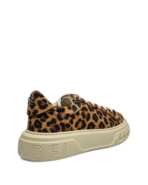 Sneakers Malesia Off Road Leopardate di Casadei in Brown