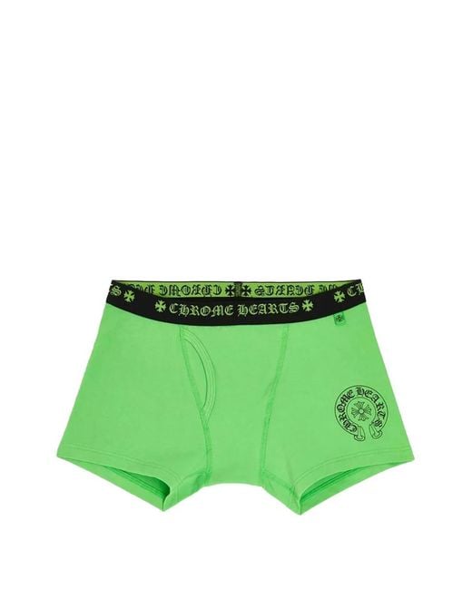 Chrome Hearts Green Logo Boxers for men
