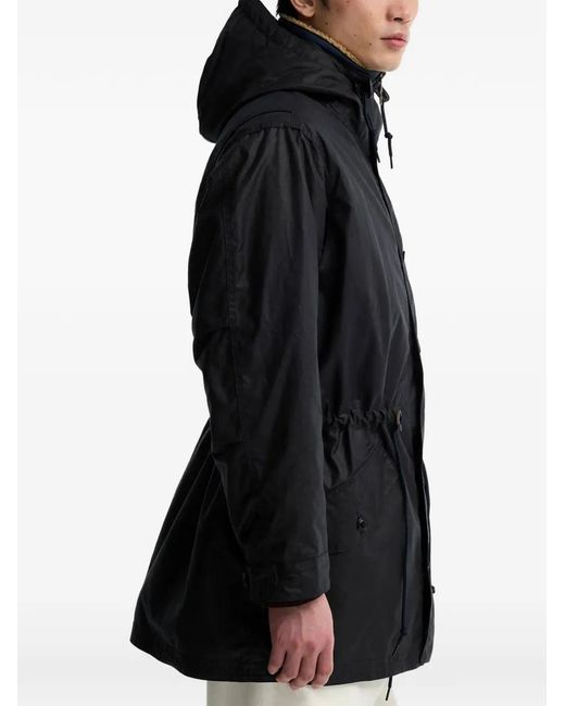 Barbour Black Ursula Waxed Parka for men