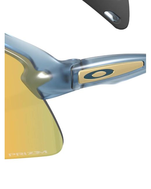 Oakley Yellow Transparent-Frame Shield Sunglasses