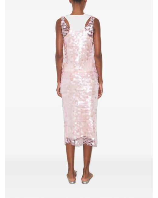 Tory Burch Pink Sequin Mesh Top