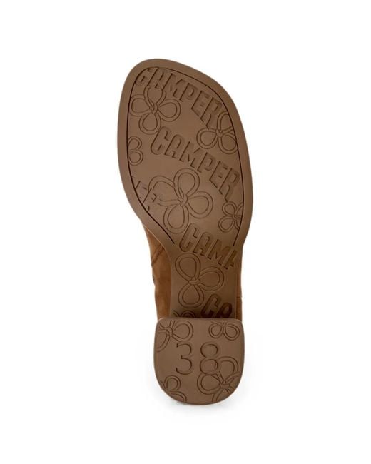Camper Brown Kora Suede Ankle Boots