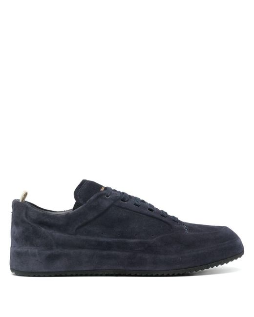 Officine Creative Blue Covered 001 Suede Sneakers for men