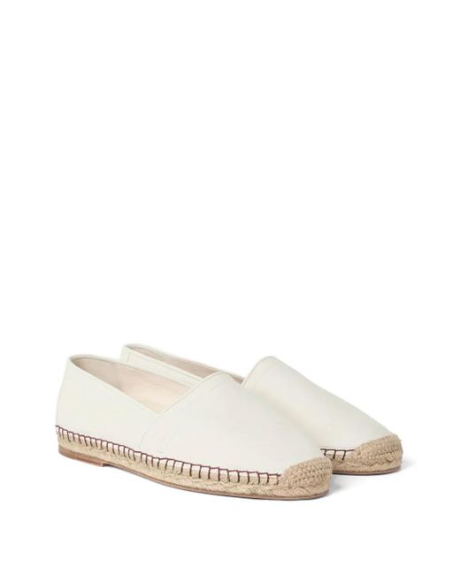 Brunello Cucinelli White Leather Espadrilles for men