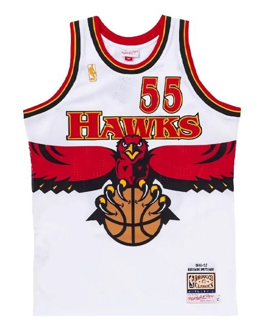 Mitchell & Ness Red Nba Atlanta Hawks 96 Dikembe Mutombo Jersey for men