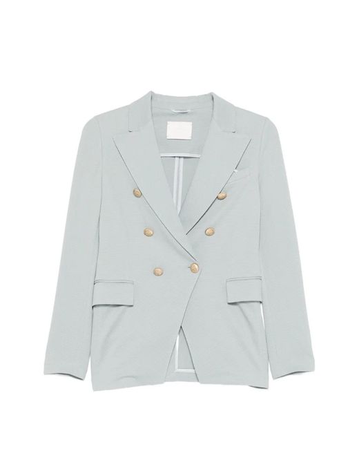 Circolo 1901 Blue Blazer À Boutonnière Croisée
