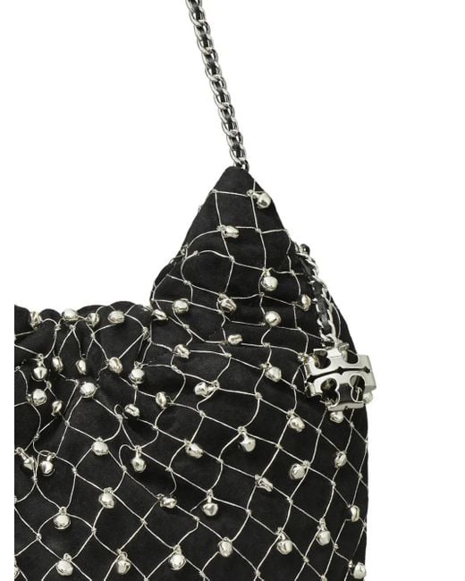 Tory Burch Black Fleming Bell Mini Tote Bag