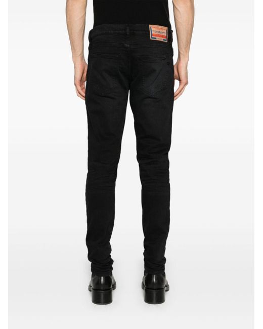 DIESEL Black 2019 D-strukt Mid-rise Slim-fit Jeans for men