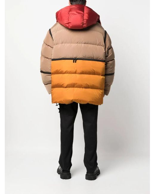 DSquared² Brown Padded-Panel Coat for men