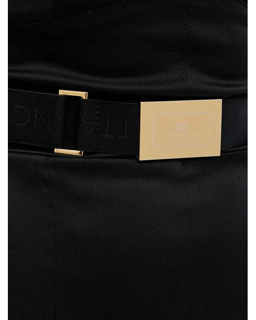 Elisabetta Franchi Strapless Jumpsuit Met Ceintuur in het Black