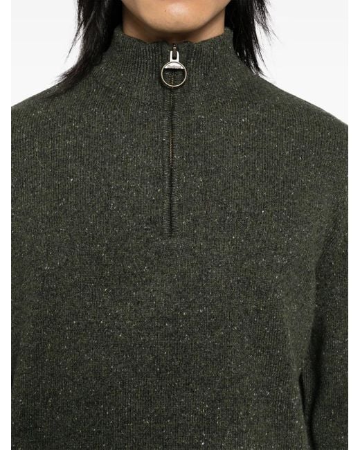 Maglione Con Mezza Zip di Barbour in Green da Uomo