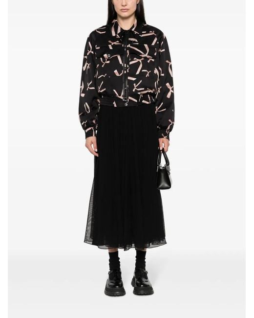 Pinko Black X Patrick Mcdowell Printed Bomber Jacket