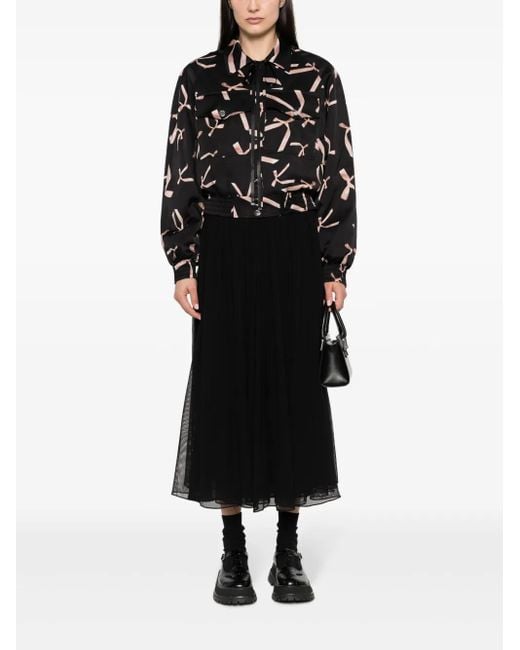 Pinko Black X Patrick Mcdowell Printed Bomber Jacket
