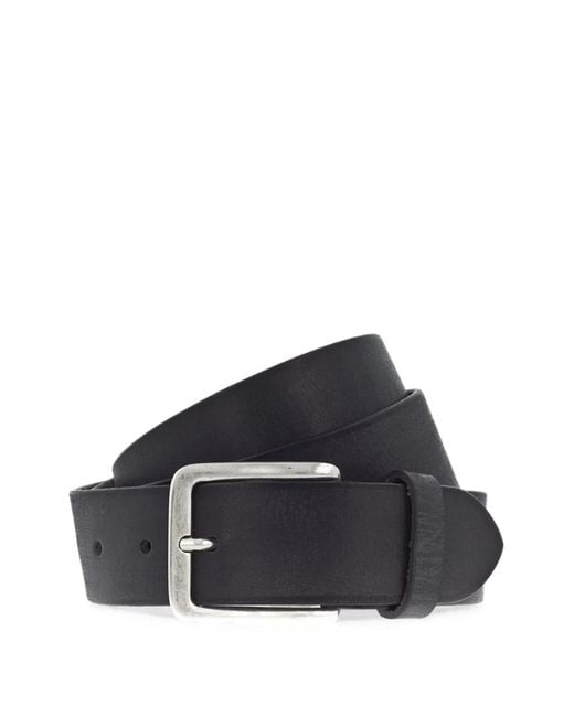 Vanzetti Blue Buckle-Fastening Leather Belt for men