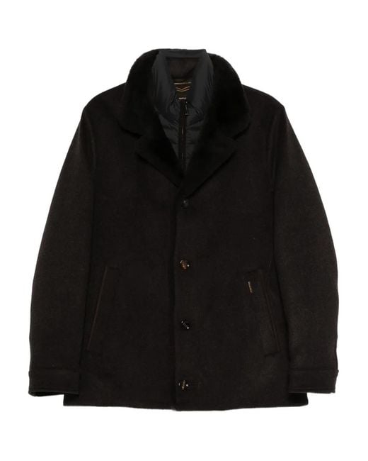 Moorer Black Layered Jacket for men