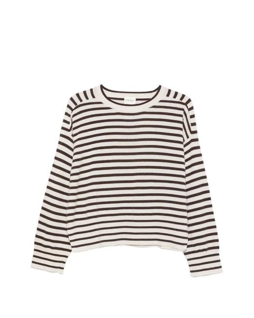 Closed White Striped Long-Sleeve Sweater