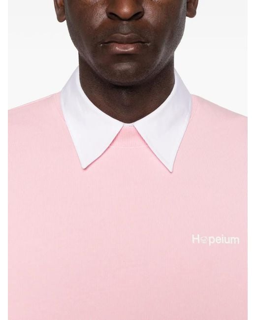 HOPEIUM Pink Logo-Print Sweater for men