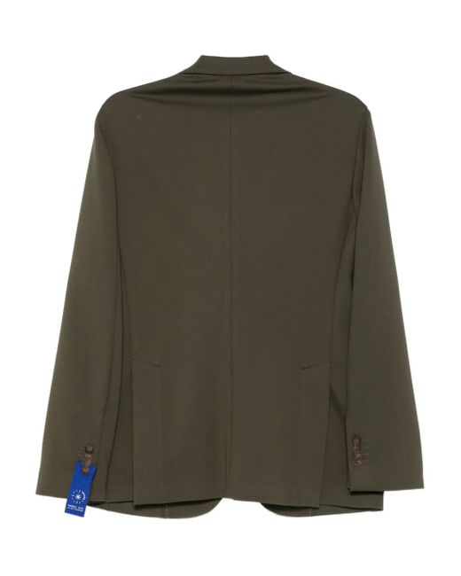 Manuel Ritz Green Buttoned Single-Breasted Jacket for men