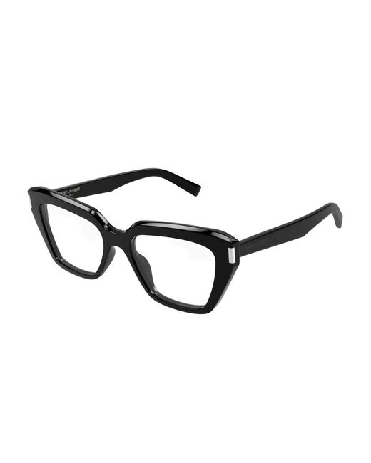 Saint Laurent Black Geometric Glasses