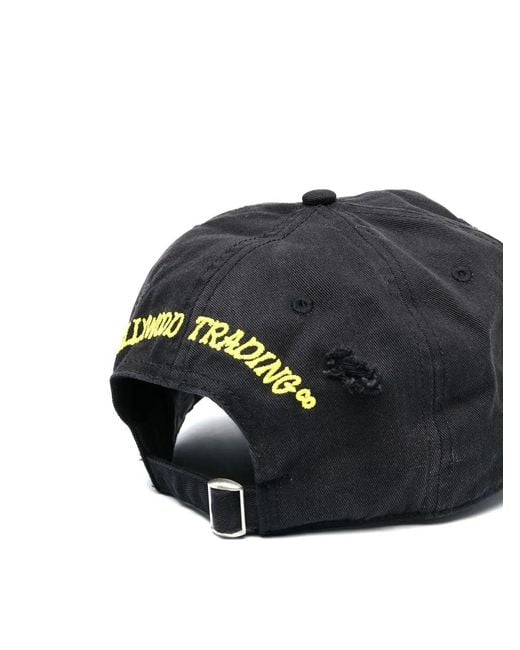 HTC Blue Patch-Detail Cotton Cap for men