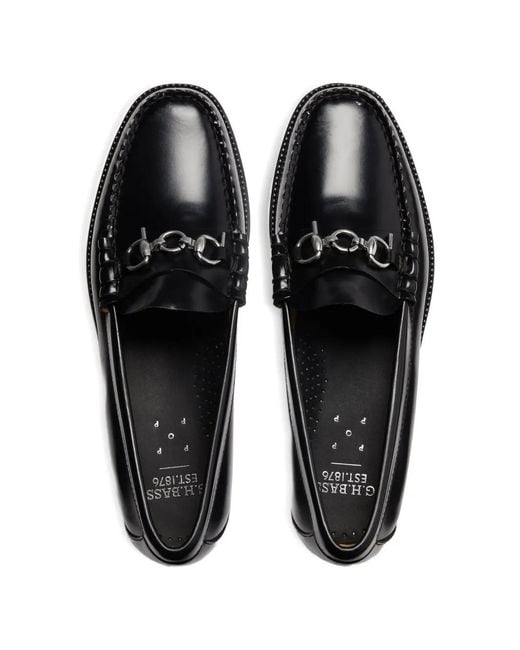 G.H.BASS Black X Pop Easy Weejuns Lincoln Loafers for men