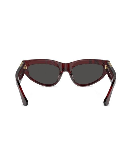 Burberry Brown Checkered Cat-eye Sunglasses