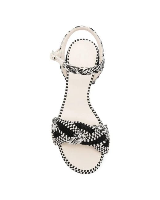 Amambaih White Nora Braided-Strap Sandals