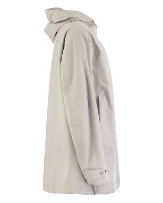 Herno Gray Hooded Parka