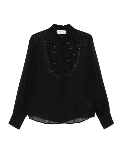 ERMANNO FIRENZE Black Embellished Blouse