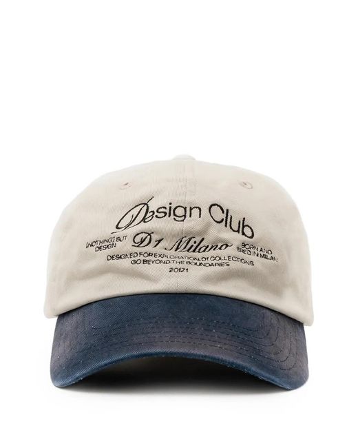 D1 Milano Natural Design Club Embroidered Cap