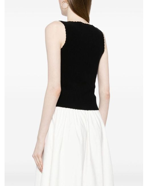 Reformation Black Nalini Knitted Tank Top