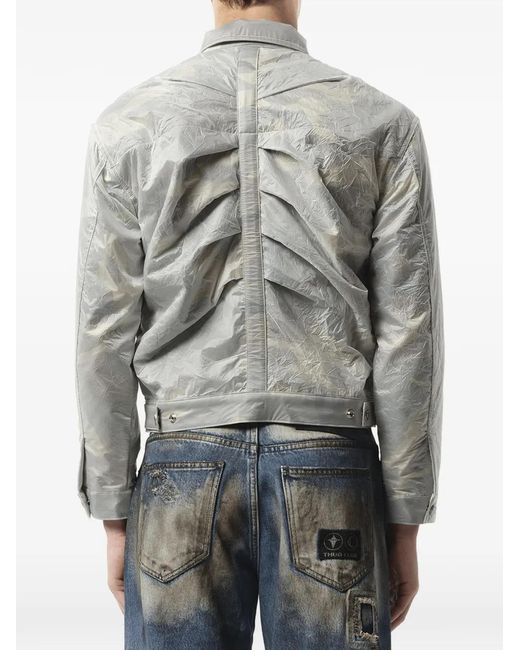 THUG CLUB Gray Clouded Claw Jacket for men