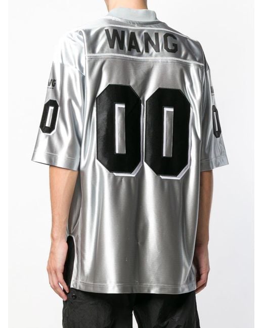Alexander Wang Football Jersey T Shirt in Metallic for Men