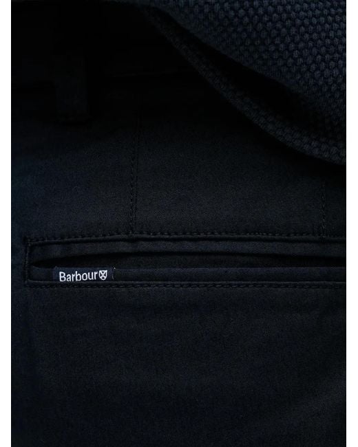 Barbour Black Smart Logo-Patch Shorts for men