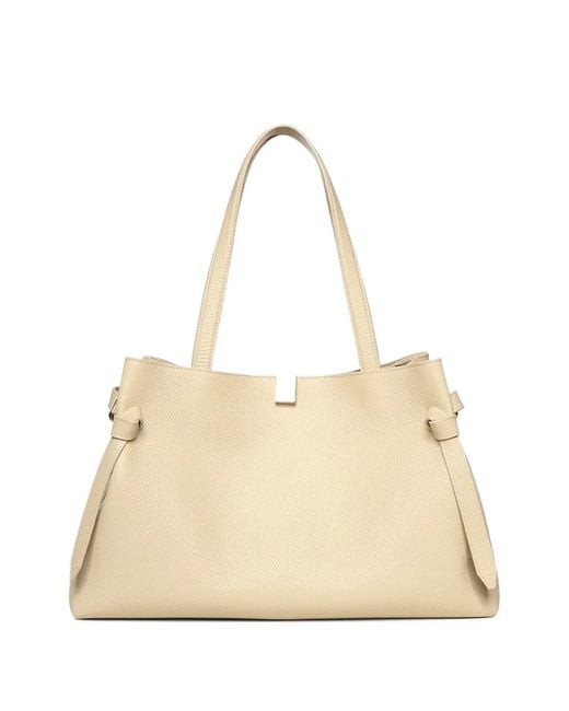 Yuzefi Natural Mini Sac Cabas Gyoza À Fini Grainé