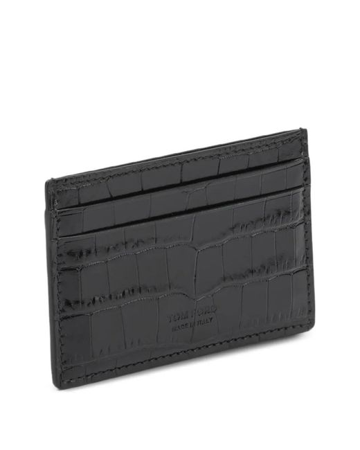 Tom Ford Black Portefeuille À Effet Peau De Crocodile for men