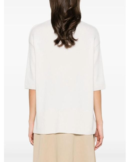 Lisa Yang White Camille Sweater