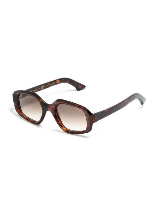 Lapima Brown Elisa Geometric-Frame Glasses